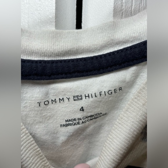 Tommy Hilfiger - Boys Toddler Kids T-Shirt Basic Casual Navy & White Tie-Dye - Picture 3 of 3
